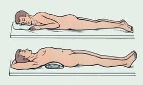 Body positions with periods of spine pain